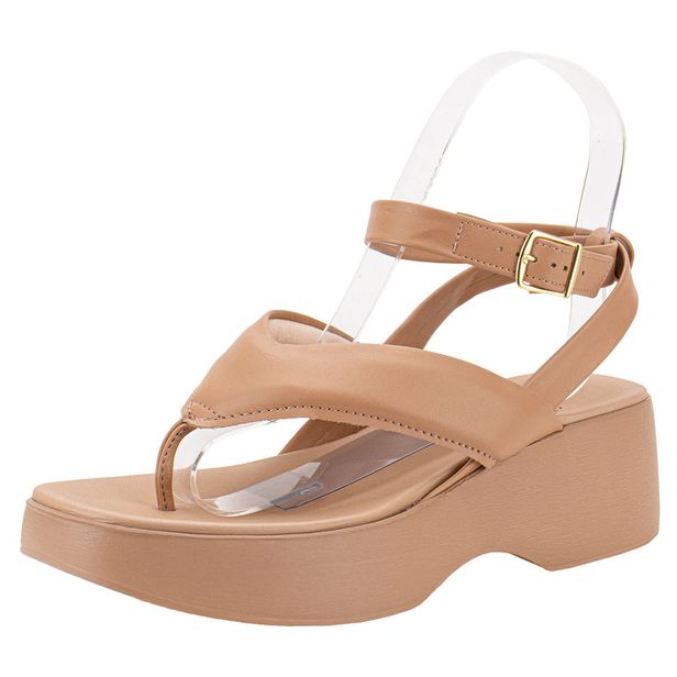 Sandália Feminina Anabela Moleca 5503109 SALMÃO 36