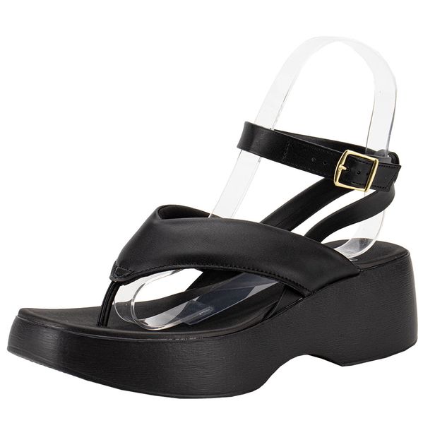 Sandália Feminina Anabela Moleca 5503109 PRETO 34