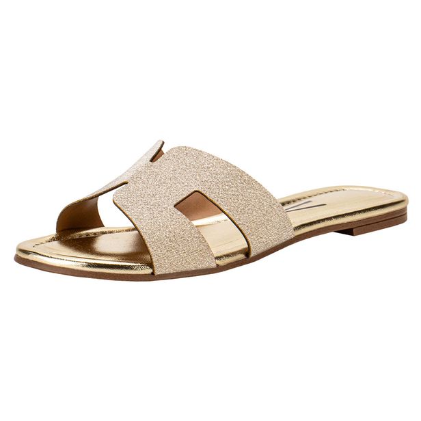 Tamanco Feminino Flat Vizzano 6371167 OURO 34