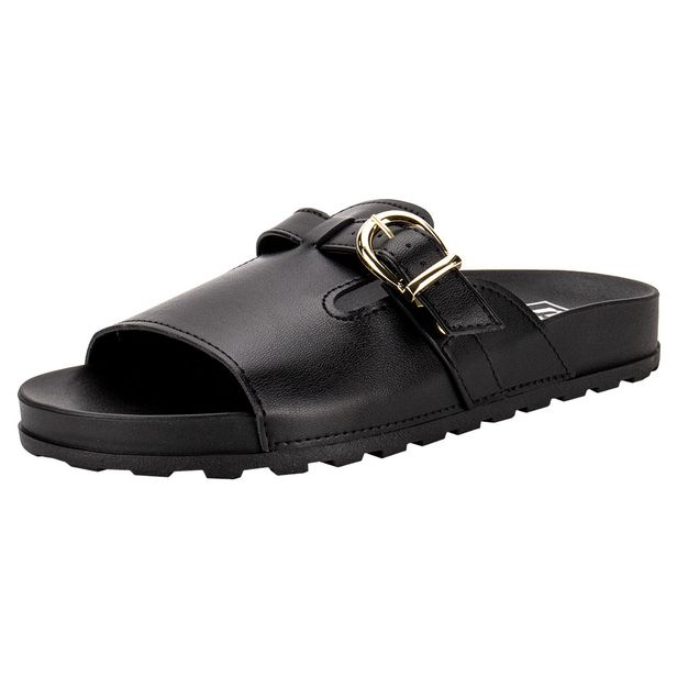 Tamanco Feminino Flat Moleca 5436432 PRETO 35