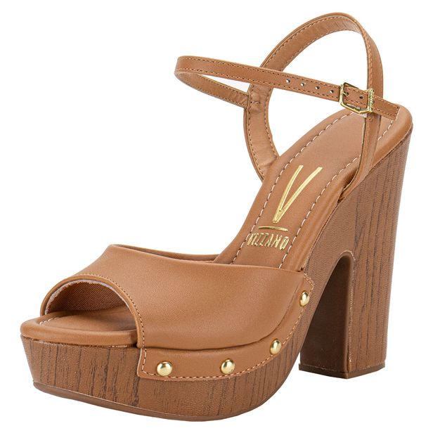 Sandália Feminina Meia Pata Vizzano 6281847 CAMEL 37