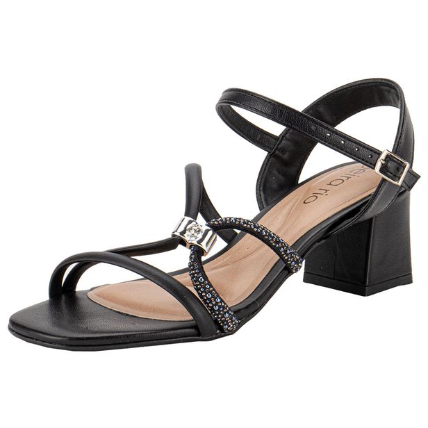 Sandália Feminina Salto Grosso Beira Rio 8536102 PRETO 34