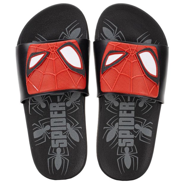 Chinelo Infantil Slide Homem Aranha Grendene Kids 23194 PRETO/VERMELHO 25