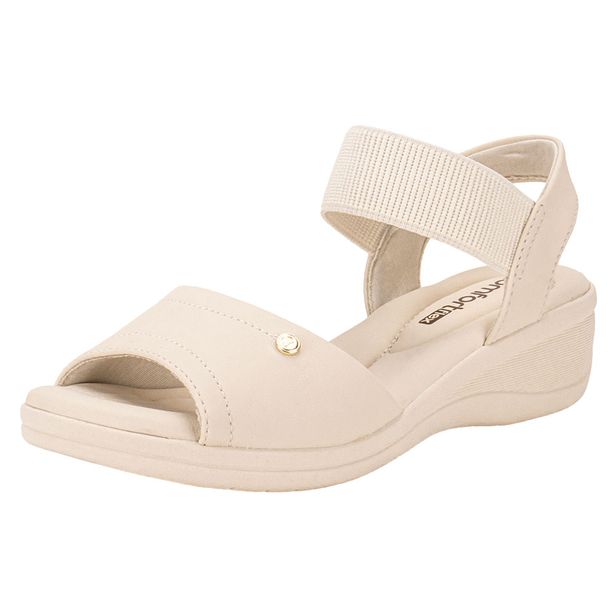 Sandália Feminina Anabela ComfortFlex 2488404 MARFIM 35