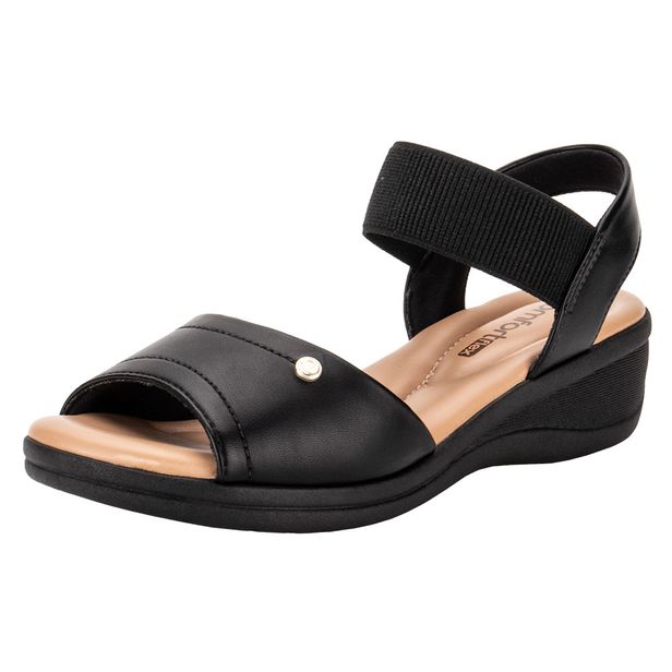 Sandália Feminina Anabela ComfortFlex 2488404 PRETO 38