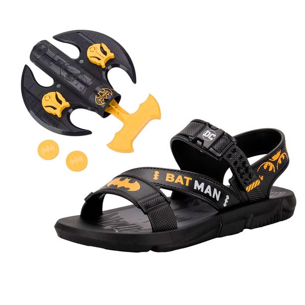Kit Papete Infantil Batman e Lançador Grendene Kids 23111 PRETO/AMARELO 30