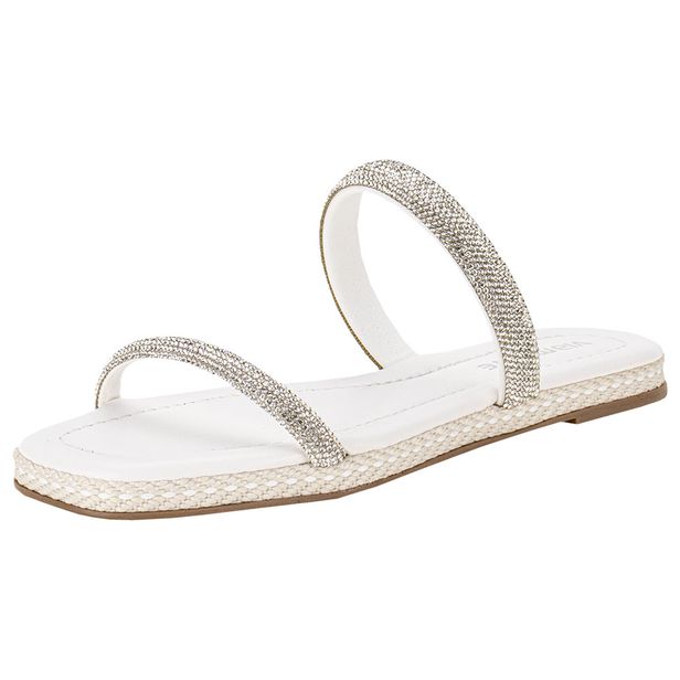 Tamanco Feminino Flat Via Marte 110006 BRANCO 34