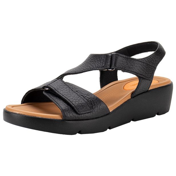 Sandália Feminina Anabela Usaflex AL4303 PRETO 34