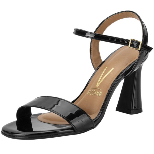 Sandália Feminina Salto Grosso Vizzano 6517100 VERNIZ/PRETO 34