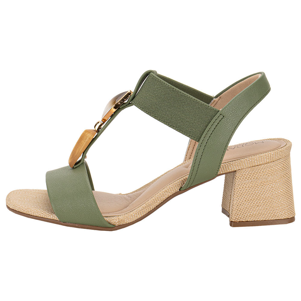 Sandália Feminina Salto Grosso Modare 7172113 OLIVA - cloviscalcados
