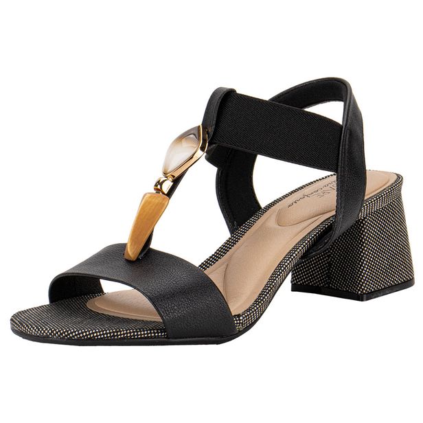 Sandália Feminina Salto Grosso Modare 7172113 PRETO 34