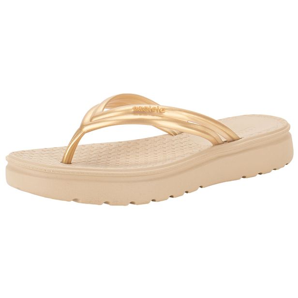 Tamanco Feminino Flat Jo Azaleia 19089 OURO 35