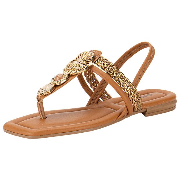 Sandália Feminina Flat Mississipi MC311 CARAMELO 35