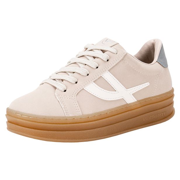 Tênis Feminino Casual Via Marte 156002 BEGE 35