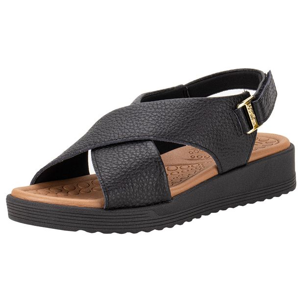 Sandália Feminina Anabela Usaflex MA10005 PRETO 34