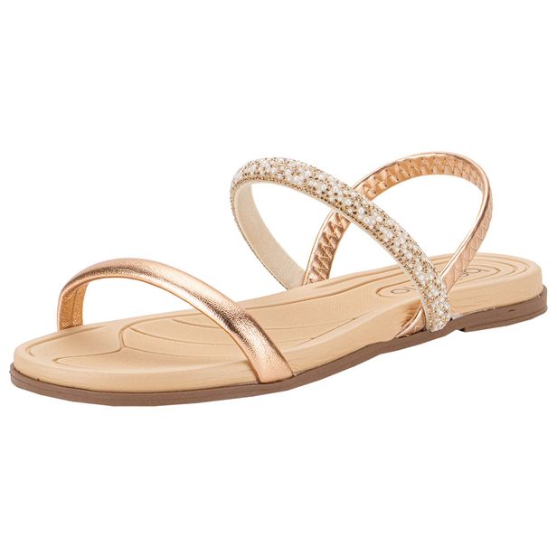 Sandália Feminina Flat Beira Rio 8507103 BRONZE 34