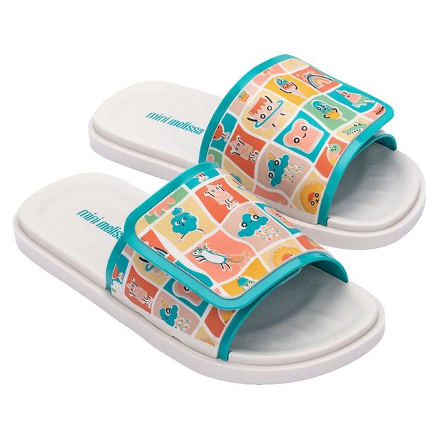 Mini Melissa Brave + Turma do Pudim Infantil 33833 BRANCO/VERDE 26/27