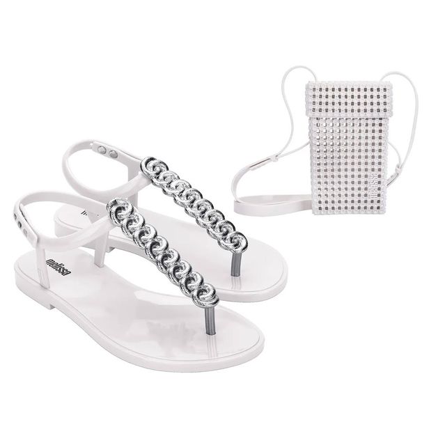 Melissa Strass 33823 BRANCO/PRATA 33/34