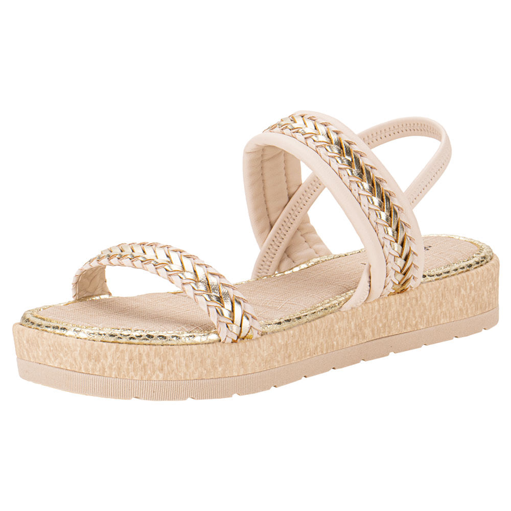 Sandália Feminina Flat Mississipi MC652 MARFIM | Clovis Calçados