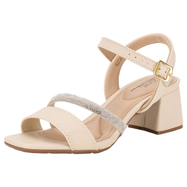 Sandália Feminina Salto Grosso Modare 7172123 MARFIM 34
