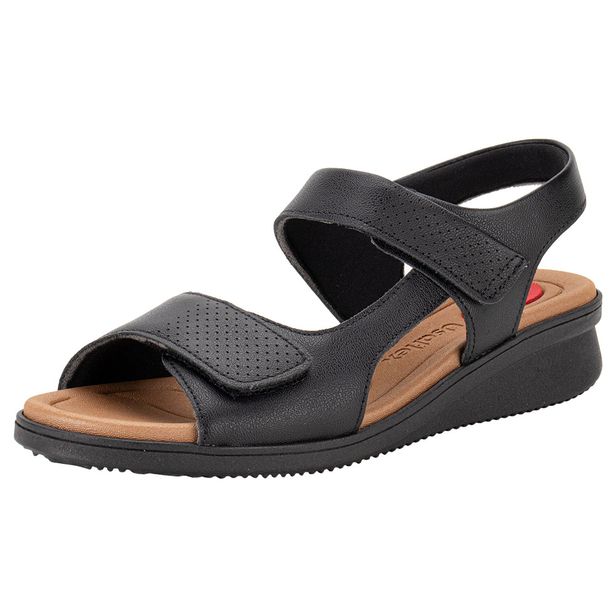 Sandália Feminina Anabela Usaflex AM16001 PRETO 34