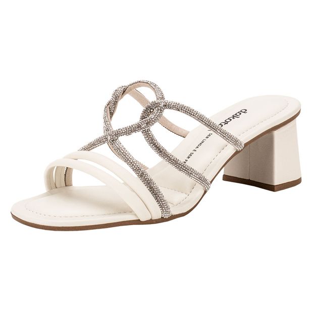 Tamanco Feminino Salto Grosso Dakota Y7913 MARFIM 34
