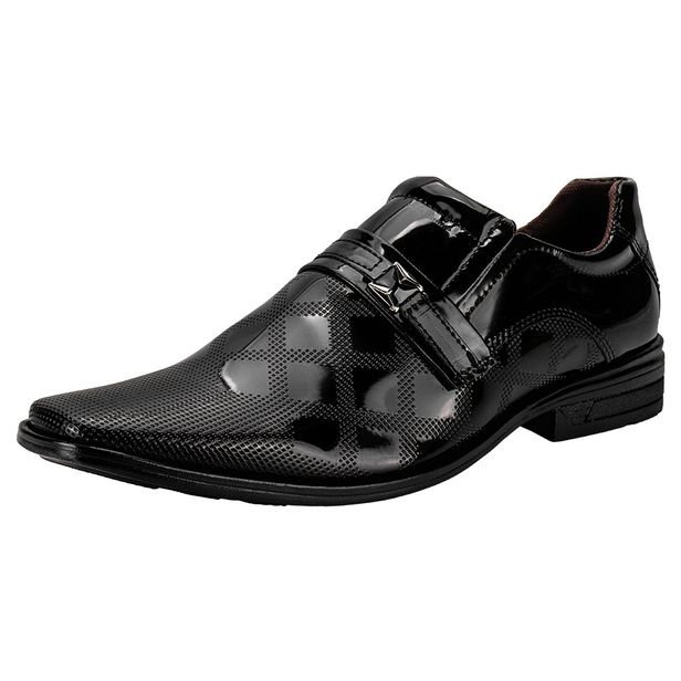 Sapato Masculino Social Bkarellus TR97 VERNIZ/PRETO 40