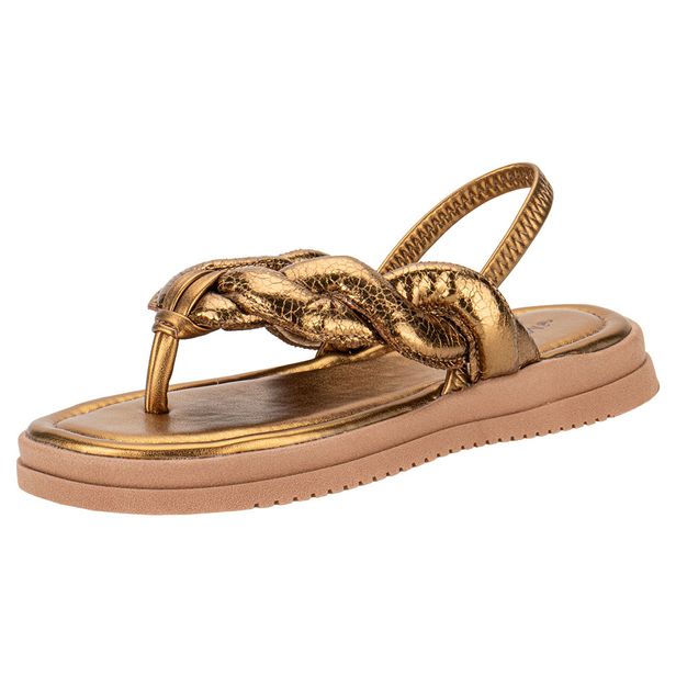 Sandália Feminina Flat Mississipi MC753 BRONZE 34