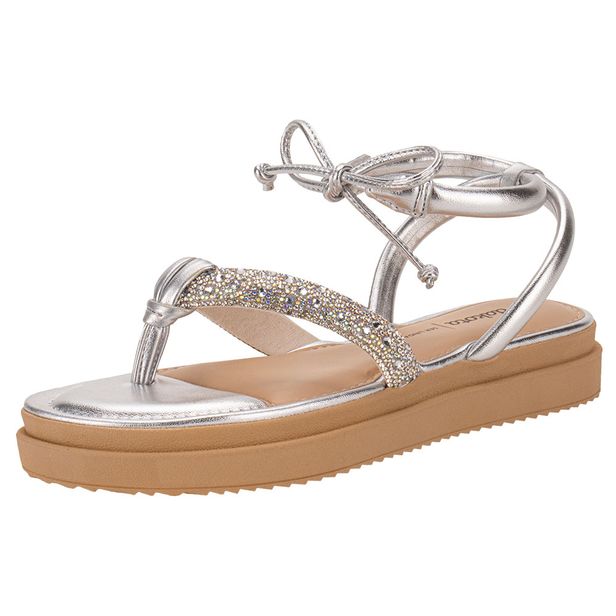 Sandália Feminina Flat Dakota Y7632 PRATA 34