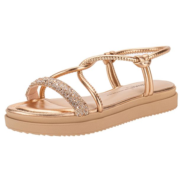 Sandália Feminina Flat Dakota Y7631 BRONZE 35