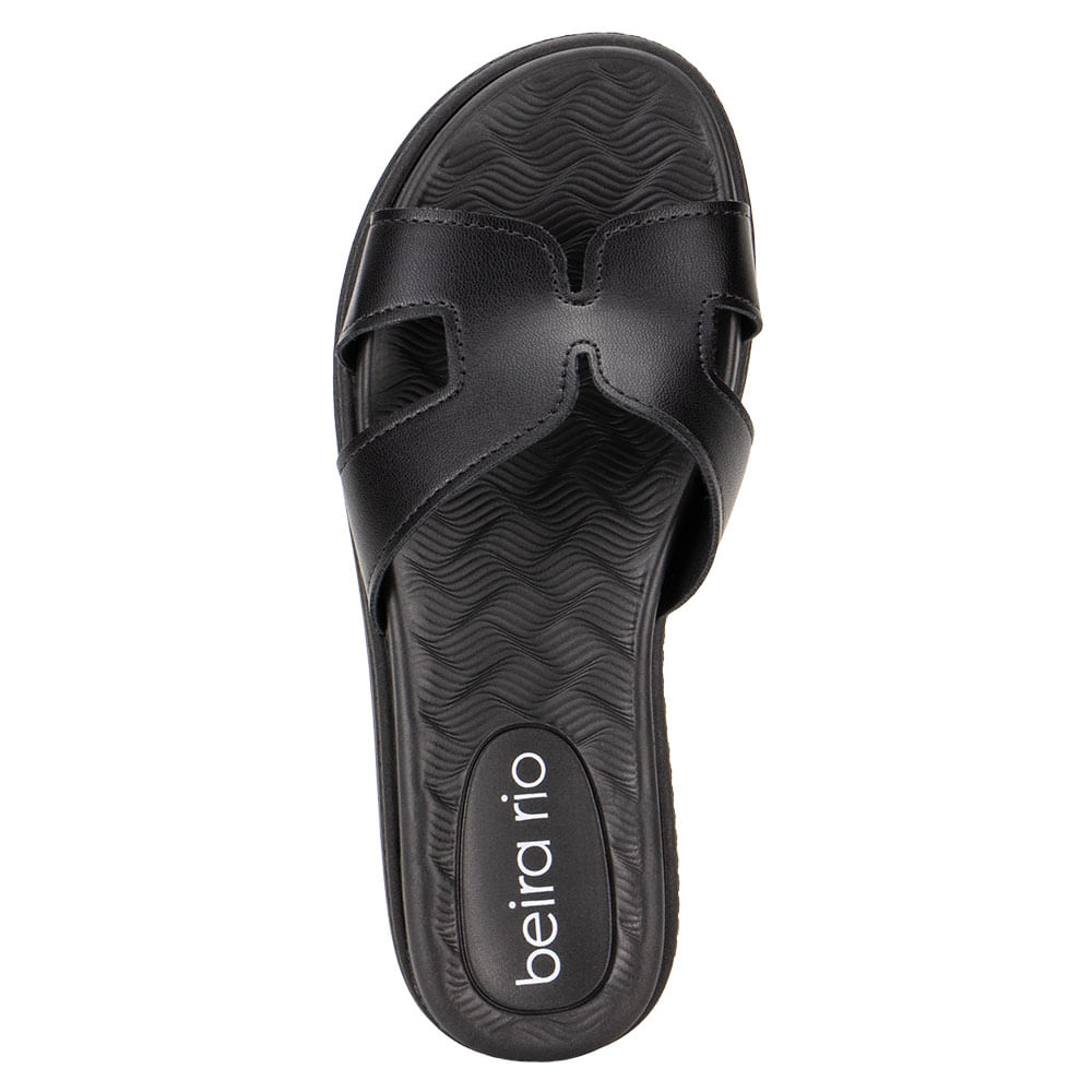 Tamanco Feminino Flat Beira Rio 8528204 PRETO | Clovis Calçados