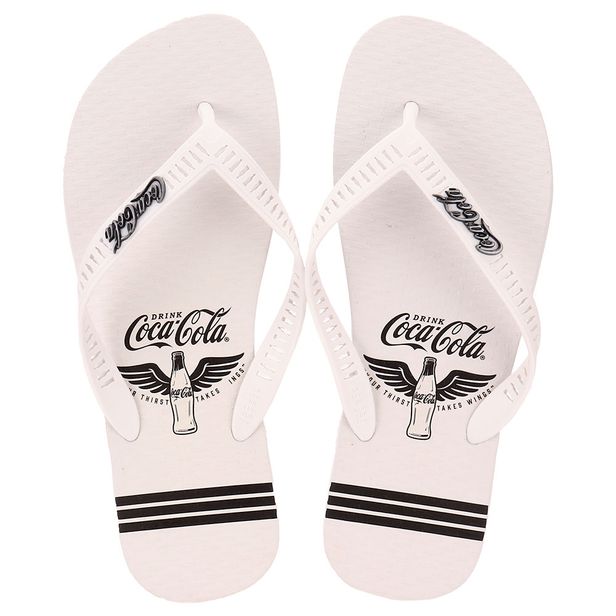 Chinelo Masculino Crisp Taste Coca-Cola CC3938 BRANCO/PRETO 41/42