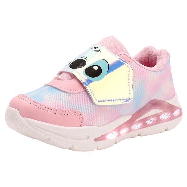 Tênis Infantil Feminino Led Minipé MP2410 BRANCO/ROSA 26