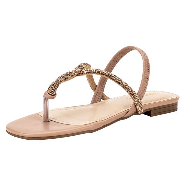 Sandália Feminina Flat Via Marte 113008 BEGE 35