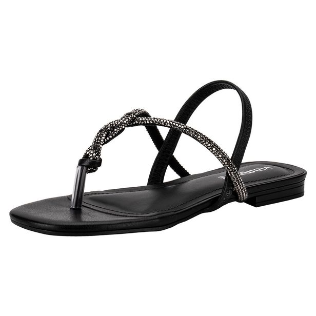 Sandália Feminina Flat Via Marte 113008 PRETO 35