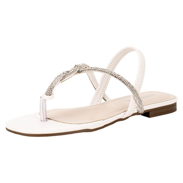 Sandália Feminina Flat Via Marte 113008 BRANCO 34