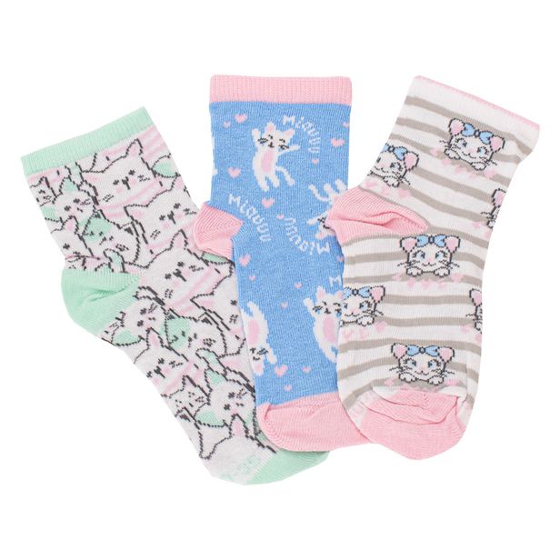 Kit Com 03 Pares De Meias Infantil Trifil - 5028 BRANCO/VERDE 24/29