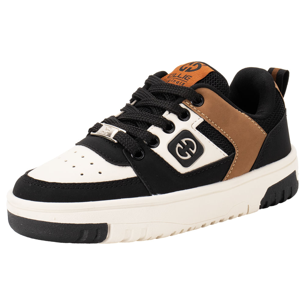 Tênis Infantil Masculino Tyger 2 Ollie 401 PRETO/BEGE | Clovis