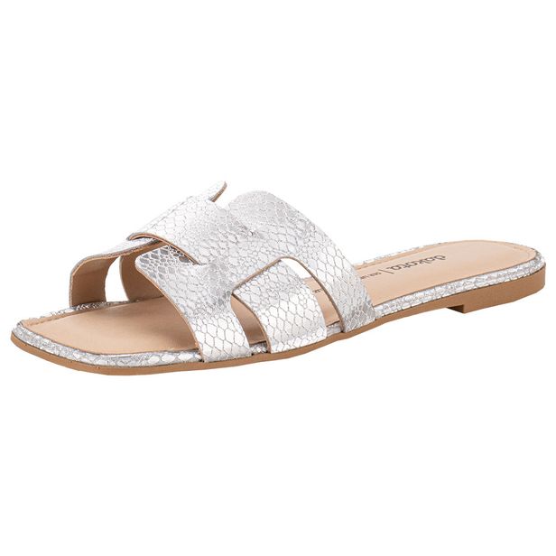 Tamanco Feminino Flat Dakota Y8041 PRATA 34