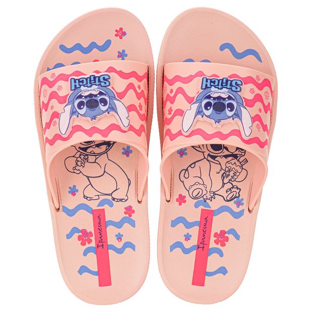 Chinelo Infantil Slide Disney Stitch Grendene Kids 27367 ROSA 28
