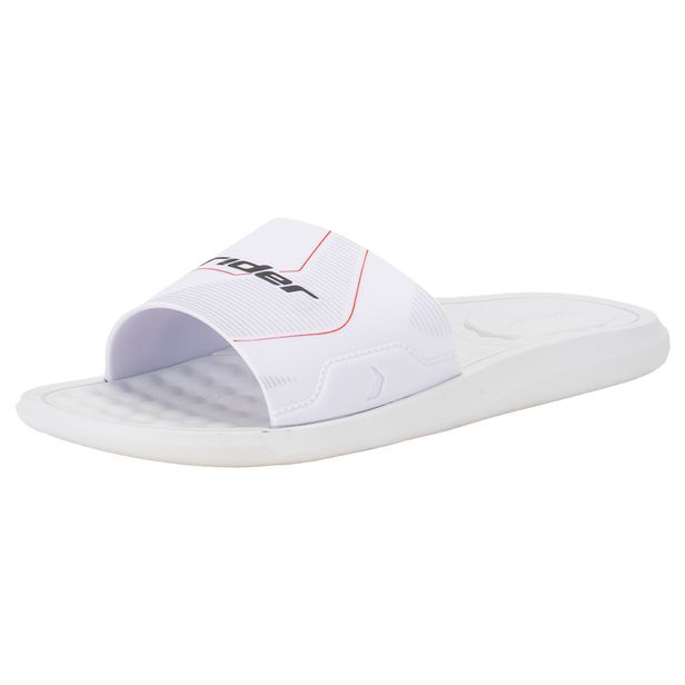 Chinelo Masculino Slide Step Rider - 12265 BRANCO/VERMELHO 40