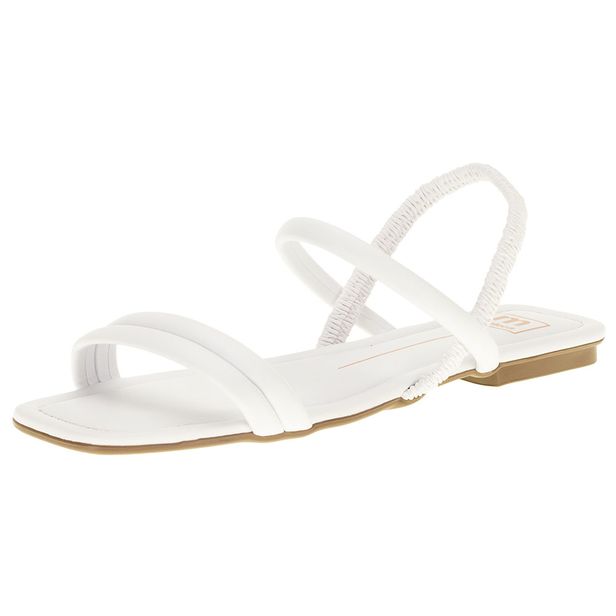 Sandália Feminina Flat Moleca 5462111 BRANCO 34