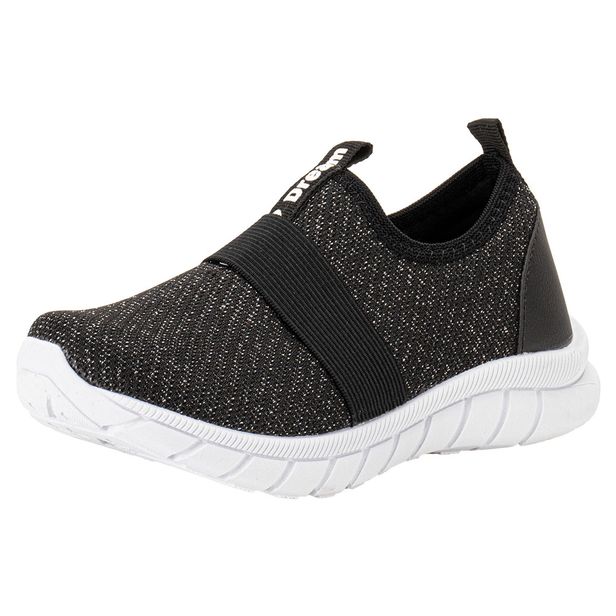 Tênis Infantil Feminino Slip On Kids Top 362TN PRETO 28
