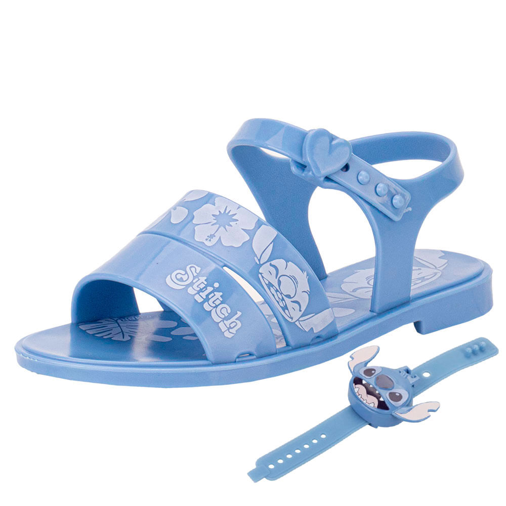 Kit Sandalia Infantil Disney e Relógio Stitch Time Grendene Kids