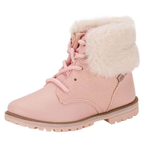 Bota Infantil Coturno Fashion Baby Kidy  0840091 ROSA 22