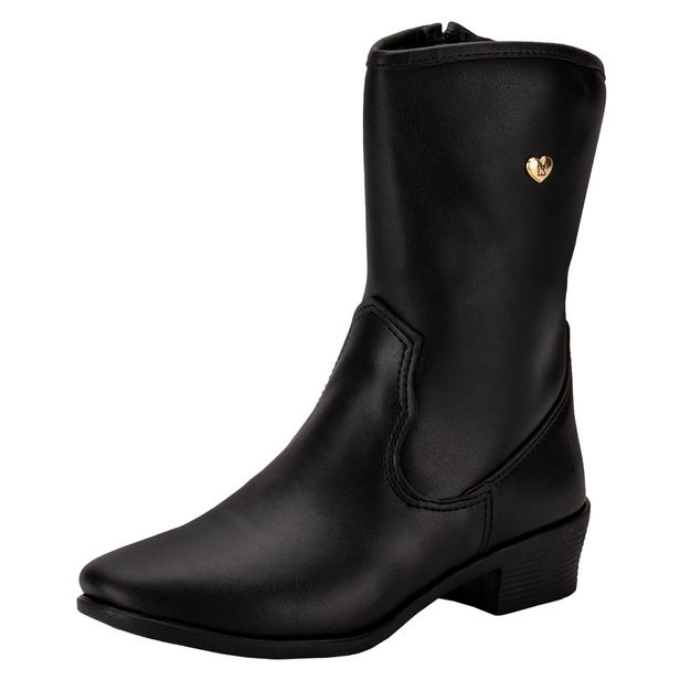 Bota Infantil Feminina Folk Kidy 033121 PRETO 28