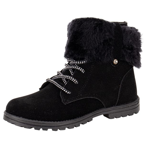 Bota Infantil Feminina Coturno Kidy 0280090 PRETO 28