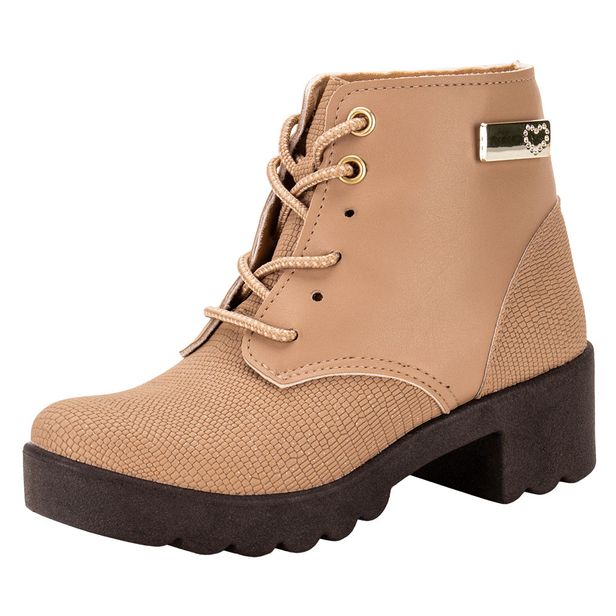 Bota Infantil Feminina Coturno Kidy 0280090 SALMÃO 28