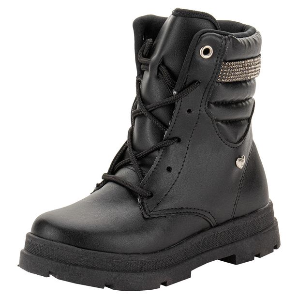 Bota Infantil Feminina Coturno Kidy 3630014 PRETO 28