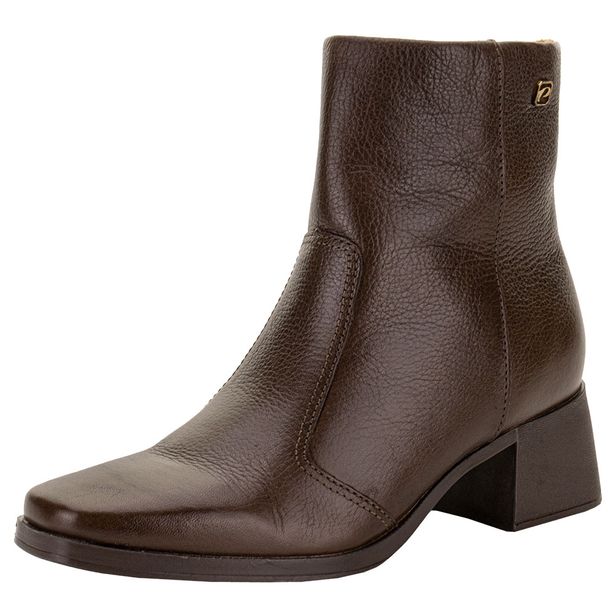 Bota Feminina Cano Baixo Pegada 282301 CAFÉ 35